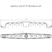 Держатель труб d20мм для прямого монтажа двусторон. на 8 мест черн. (уп.20шт) Промрукав PR13.03295 PR13.03295