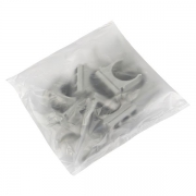 Держатель для труб (клипса) d25мм сер. (уп.10шт) Plast EKF derj-z-25n-r derj-z-25n-r