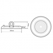 Светильник светодиодный PHB UFO 04 100Вт 5000К IP65 120град. ДСП для высоких пролетов (high bay) Pro JazzWay 5045569 5045569