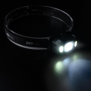 Фонарь аккумуляторный налобный AccuH3-L5W-bk LED 5Вт + 2хRED SMD IP54 5 режимов: 100проц. 180лм 3.5ч/50проц. 110лм 5.5ч/30проц. 65лм 15ч/красн. 28ч/мигающ. красн. 12ч аккум. управл. жестами черн. JazzWay 5036703 5036703