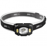 Фонарь аккумуляторный налобный AccuH3-L5W-bk LED 5Вт + 2хRED SMD IP54 5 режимов: 100проц. 180лм 3.5ч/50проц. 110лм 5.5ч/30проц. 65лм 15ч/красн. 28ч/мигающ. красн. 12ч аккум. управл. жестами черн. JazzWay 5036703 5036703