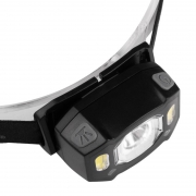 Фонарь аккумуляторный налобный AccuH3-L5W-bk LED 5Вт + 2хRED SMD IP54 5 режимов: 100проц. 180лм 3.5ч/50проц. 110лм 5.5ч/30проц. 65лм 15ч/красн. 28ч/мигающ. красн. 12ч аккум. управл. жестами черн. JazzWay 5036703 5036703