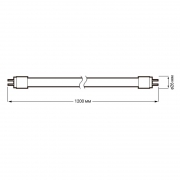 Лампа светодиодная PLED T8-1200GL 20Вт линейная 4000К белый G13 1600лм 220-240В JazzWay 1032515 1032515