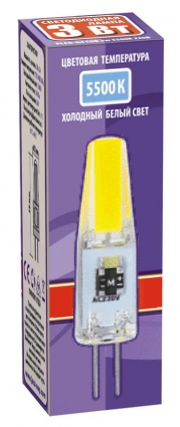 Лампа светодиодная PLED-G4 COB 3Вт капсульная 5500К холод. бел. G4 240лм 220В JazzWay 2857477 2857477