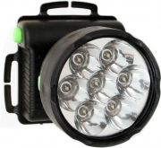 Фонарь налобный 909LED7 (7LED 1 режим; 3хR6 черн.) Ultraflash 11782 11782
