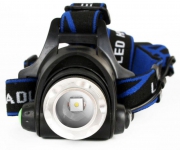 Фонарь налобный E150 (аккум. 220В CREE 3Вт пласт. бокс; черн.) Ultraflash 12188 12188