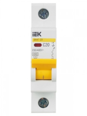 Выключатель автоматический модульный 1п C 20А 4.5кА ВА47-29 ИЭК MVA20-1-020-C MVA20-1-020-C