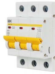 Выключатель автоматический модульный 3п C 32А 4.5кА ВА47-29 ИЭК MVA20-3-032-C MVA20-3-032-C