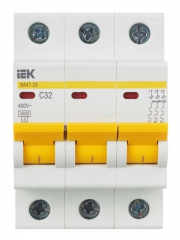 Выключатель автоматический модульный 3п C 32А 4.5кА ВА47-29 ИЭК MVA20-3-032-C MVA20-3-032-C