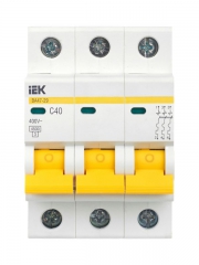Выключатель автоматический модульный 3п C 40А 4.5кА ВА47-29 ИЭК MVA20-3-040-C MVA20-3-040-C