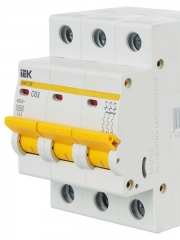 Выключатель автоматический модульный 3п C 63А 4.5кА ВА47-29 ИЭК MVA20-3-063-C MVA20-3-063-C