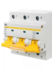 Выключатель автоматический модульный 3п C 80А 10кА ВА47-100 ИЭК MVA40-3-080-C MVA40-3-080-C