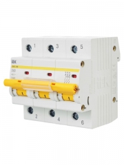 Выключатель автоматический модульный 3п D 80А 10кА ВА47-100 ИЭК MVA40-3-080-D MVA40-3-080-D
