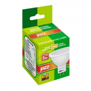 Лампа светодиодная PLED-ECO 5Вт JCDR MR16 3000К тепл. бел. GU5.3 400лм 220-240В JazzWay 1037077A 1037077A