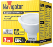 Лампа светодиодная 94 127 NLL-MR16-3-230-4K-GU5.3 3Вт 4000К нейтр. бел. GU5.3 230лм 220-240В NAVIGATOR 94127 94127