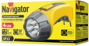 Фонарь аккумуляторный 94 951 NPT-CP03-ACCU 4LED аккум. 4В 500мА.ч прямое ЗУ пластик. NAVIGATOR 94951 94951