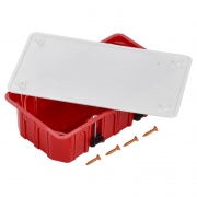 Коробка распаячная ОП 172х96х45 КМ41026 для полых стен (с саморезами пластиковые лапки с крышкой) ИЭК UKG11-172-096-045-P UKG11-172-096-045-P