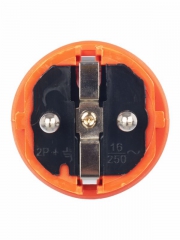 Вилка прямая ОМЕГА ВБп3-1-0м IP44 каучук оранж. ИЭК PKR01-016-2-K09 PKR01-016-2-K09