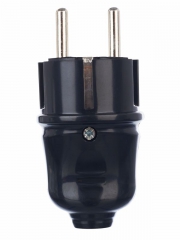 Вилка прямая ВПп10-02-Ст разборная с заземл. контактом 16А черн. ИЭК EVP10-16-01-K02 EVP10-16-01-K02