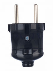 Вилка прямая ВПп20-02-Ст разборная без заземл. контакта 6А черн. ИЭК EVP20-06-01-K02 EVP20-06-01-K02