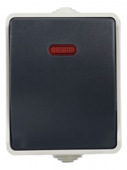 Выключатель 1-кл. ОП ФОРС 10А с подсвет. сер. IP54 ВС20-1-1-ФСр ИЭК EVS11-K03-10-54-DC EVS11-K03-10-54-DC