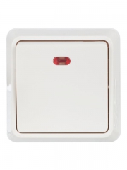 Выключатель 1-кл. ОП ОКТАВА с инд. 10А IP20 ВС20-1-1-ОБ бел. ИЭК EVO11-K01-10-DC EVO11-K01-10-DC