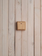 Выключатель 1-кл. ОП ОКТАВА 10А IP20 откр. уст. с индик. сосна ИЭК EVO11-K03-10-DC EVO11-K03-10-DC