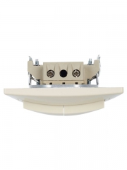 Выключатель 2-кл. СП КВАРТА 10А IP20 ВС10-2-0-ККм крем. ИЭК EVK20-K33-10-DM EVK20-K33-10-DM