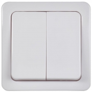 Выключатель 2-кл. ОП ГЕРМЕС PLUS 10А IP54 ВС20-2-0-ГПБ бел. ИЭК EVMP20-K01-10-54-EC EVMP20-K01-10-54-EC