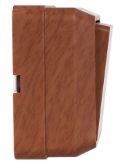 Выключатель 2-кл. ОП ОКТАВА 10А IP20 откр. уст. дуб ИЭК EVO20-K04-10-DC EVO20-K04-10-DC