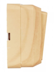 Выключатель 2-кл. ОП ОКТАВА 10А IP20 откр. уст. с индик. сосна ИЭК EVO21-K03-10-DC EVO21-K03-10-DC