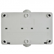 Розетка 2-м ОП Форс РСб22-3-ФСр с защ. крышкой с заземл. IP54 ИЭК ERS22-K03-16-54-DC ERS22-K03-16-54-DC