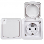 Розетка 2-м ОП Гермес Plus РСб22-3-ГПБб с защ. крышкой с заземл. IP54 ИЭК ERMP22-K01-16-54-EC ERMP22-K01-16-54-EC
