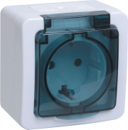 Розетка 1-м ОП Гермес Plus РСб20-3-ГПБд с защ. крышкой с заземл. IP54 ИЭК ERMP12-K03-16-54-EC ERMP12-K03-16-54-EC