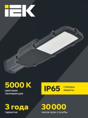 Светильник светодиодный ДКУ 1002-100Д 5000К IP65 сер. IEK LDKU0-1002-100-5000-K03 LDKU0-1002-100-5000-K03