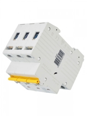 Выключатель автоматический модульный 3п C 10А 6кА ВА47-60M IEK MVA31-3-010-C MVA31-3-010-C