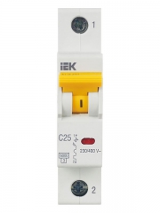 Выключатель автоматический модульный 1п C 25А 6кА ВА47-60M IEK MVA31-1-025-C MVA31-1-025-C
