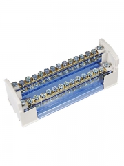 Шина на DIN-рейку в корпусе (кросс-модуль) ШНК 2х15 L+PEN IEK YND10-2-15-125 YND10-2-15-125