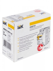 Выключатель авт. дифф. тока 2п (1P+N) C 6А 30мА тип A 6кА АВДТ-32 2мод. IEK MAD22-5-006-C-30 MAD22-5-006-C-30