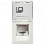 Механизм розетки информ. 1-м ПРАЙМЕР 1мод. RJ45 5еUTP IEK CKK-40D-RI1-K01 CKK-40D-RI1-K01