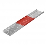 Лоток листовой перфорированный 300х50 L3000 сталь 0.7мм 