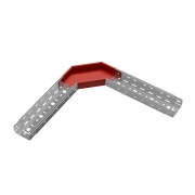 Угол для лотка горизонтальный 90град. 100х50 сталь 0.8мм 