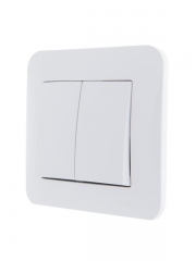 Механизм выключателя 2-кл. 1п СП Karina 10А IP20 бел. LEZARD 707-0288-101 707-0288-101