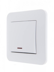 Механизм выключателя 1-кл. 1п СП Karina 10А IP20 с подсветкой бел. LEZARD 707-0288-111 707-0288-111