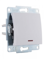 Механизм выключателя 1-кл. 1п СП Karina 10А IP20 с подсветкой бел. LEZARD 707-0288-111 707-0288-111