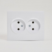 Розетка 2-м СП Karina 16А IP20 без заземл. термопласт бел. LEZARD 707-0200-128B 707-0200-128B