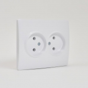 Розетка 2-м СП Karina 16А IP20 без заземл. термопласт бел. LEZARD 707-0200-128B 707-0200-128B