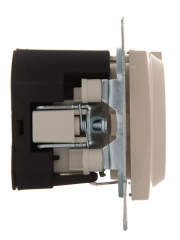 Механизм розетки 1-м СП Karina 16А с заземл. + USB разъем крем. LEZARD 707-0388-181 707-0388-181