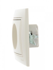 Розетка 1-м СП Mira 16А IP20 без заземл. со вставкой керамика крем. LEZARD 701-0303-121 701-0303-121