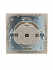 Розетка 1-м СП Mira 16А IP20 с заземл. со вставкой керамика крем. LEZARD 701-0303-122 701-0303-122